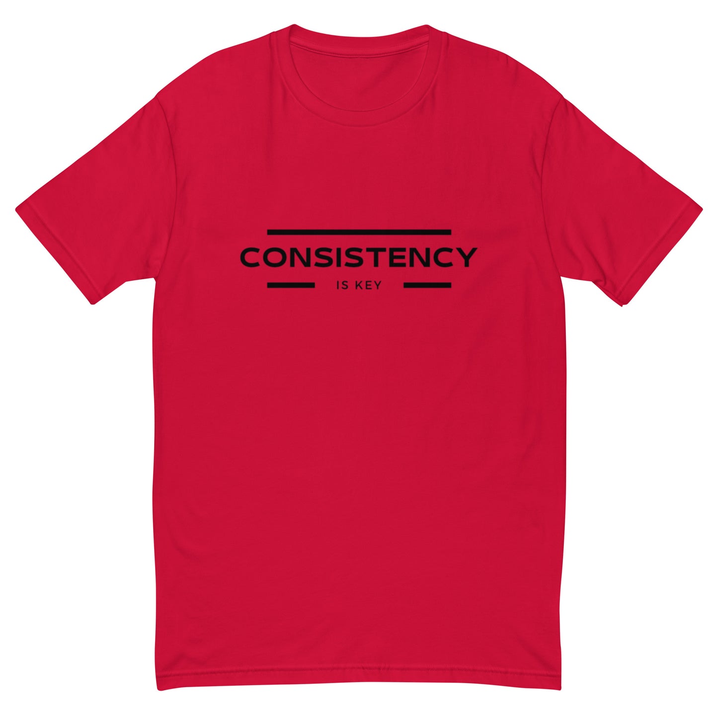 CONSISTENCY IS KEY - MUSCLE FITTED T-SHIRT - Motivational Running Club