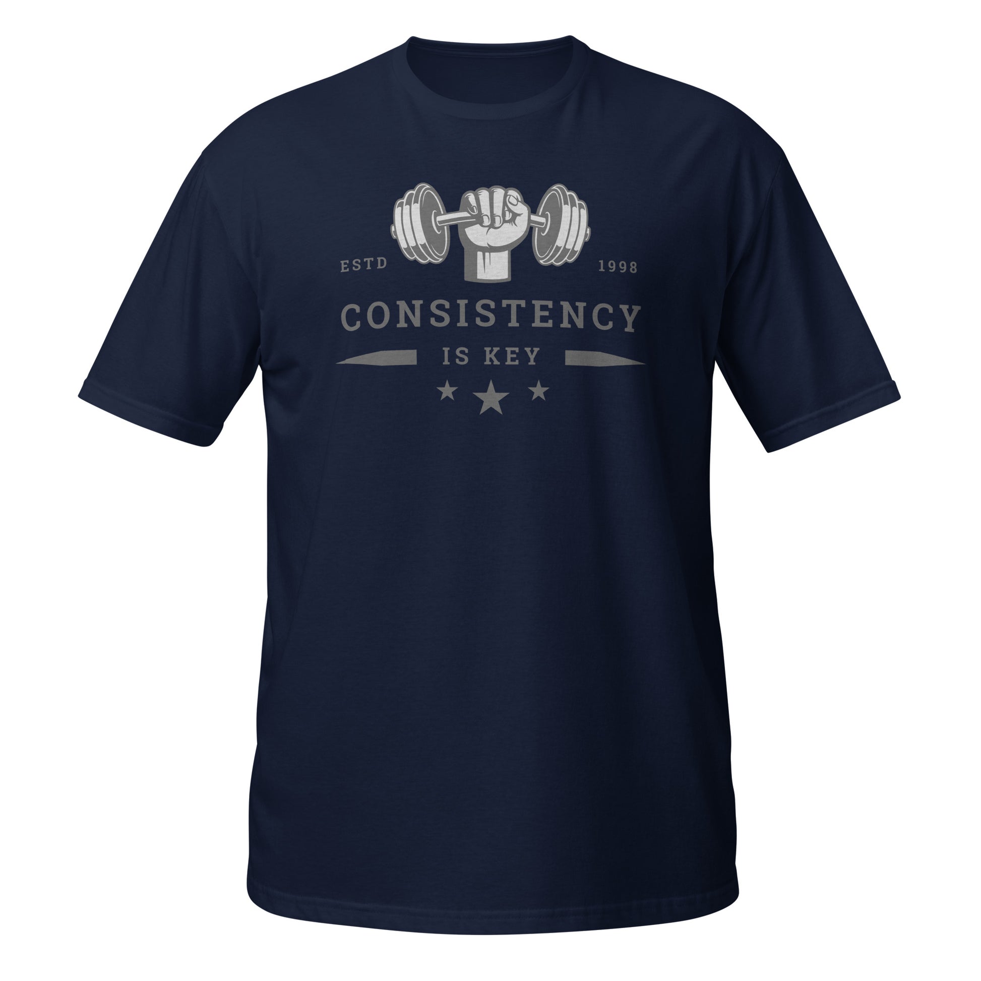 CONSISTENCY IS KEY DUMBBELL - T-SHIRT - Motivational Running Club