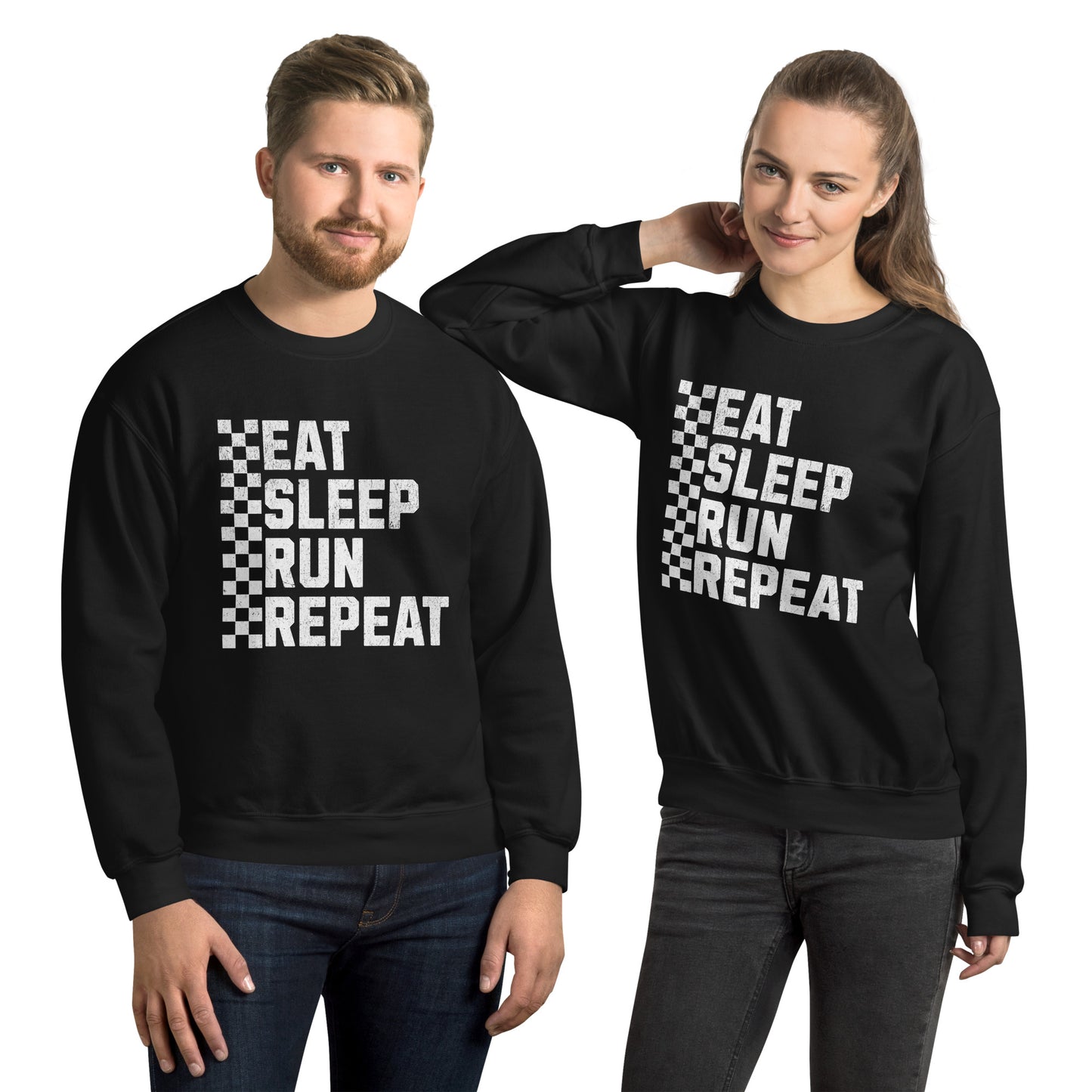 EAT, SLEEP, RUN, REPEAT SWEATSHIRT - Motivational Running Club