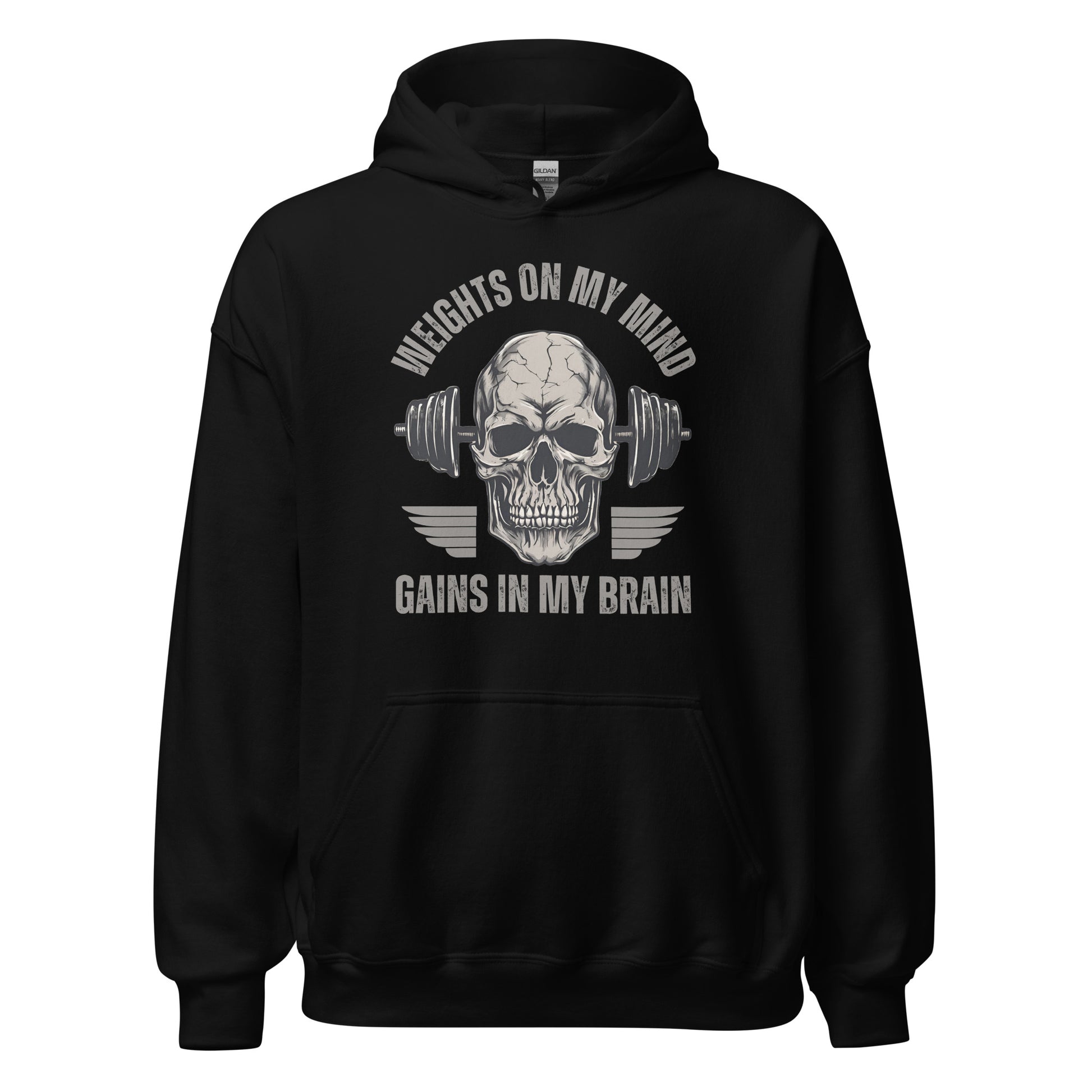 WEIGHTS ON MY MIND - HOODIE - Motivational Running Club