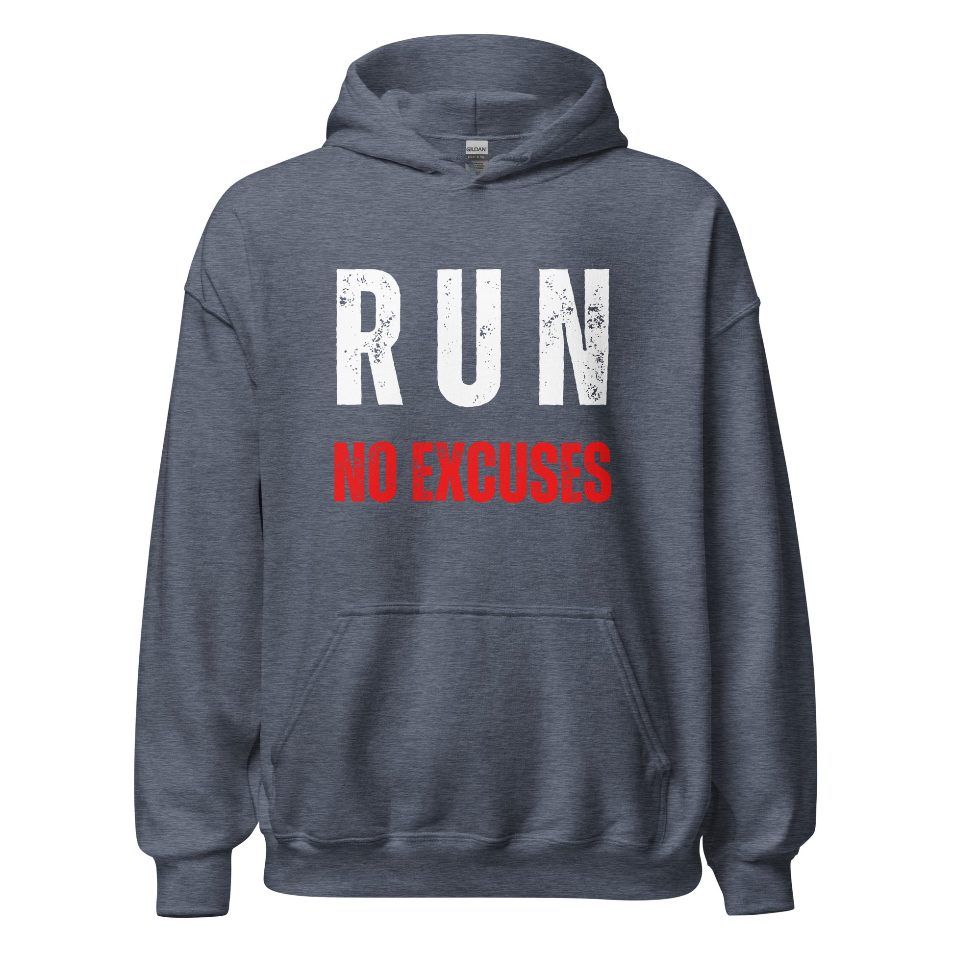 RUN NO EXCUSES HOODIE - Motivational Running Club