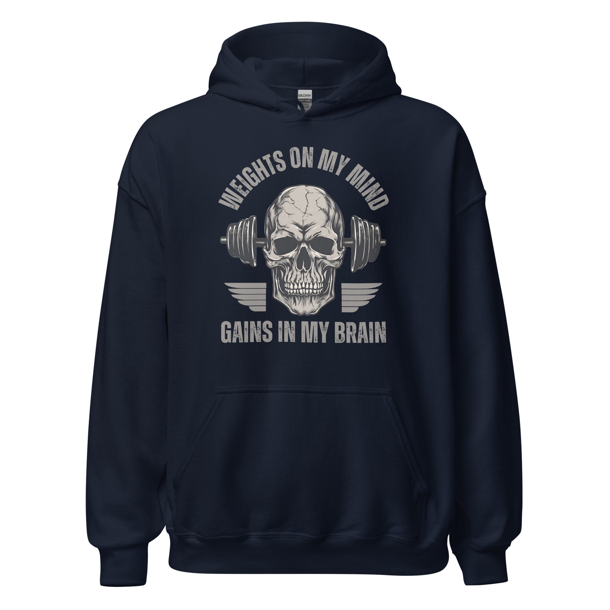 WEIGHTS ON MY MIND - HOODIE - Motivational Running Club