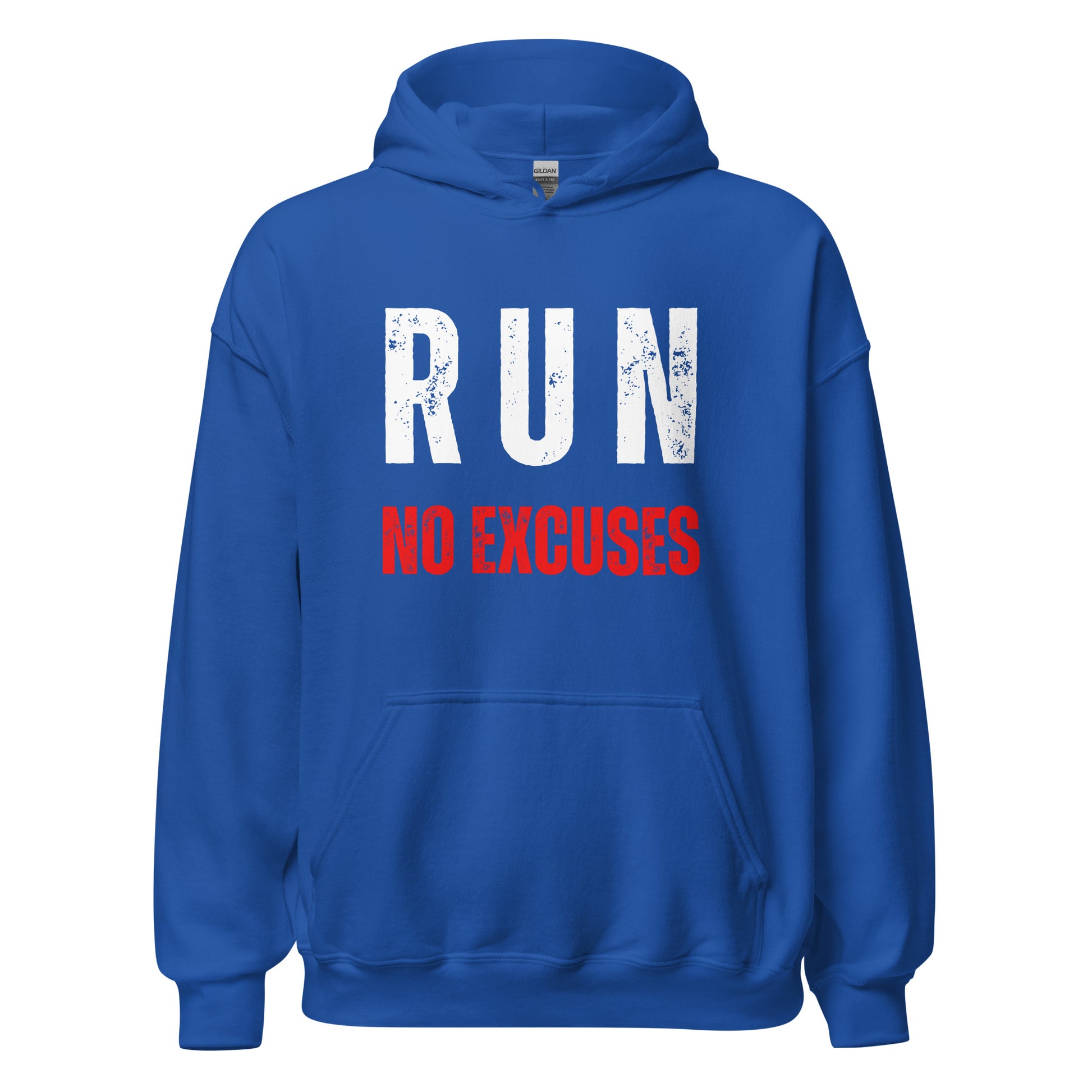 RUN NO EXCUSES HOODIE - Motivational Running Club