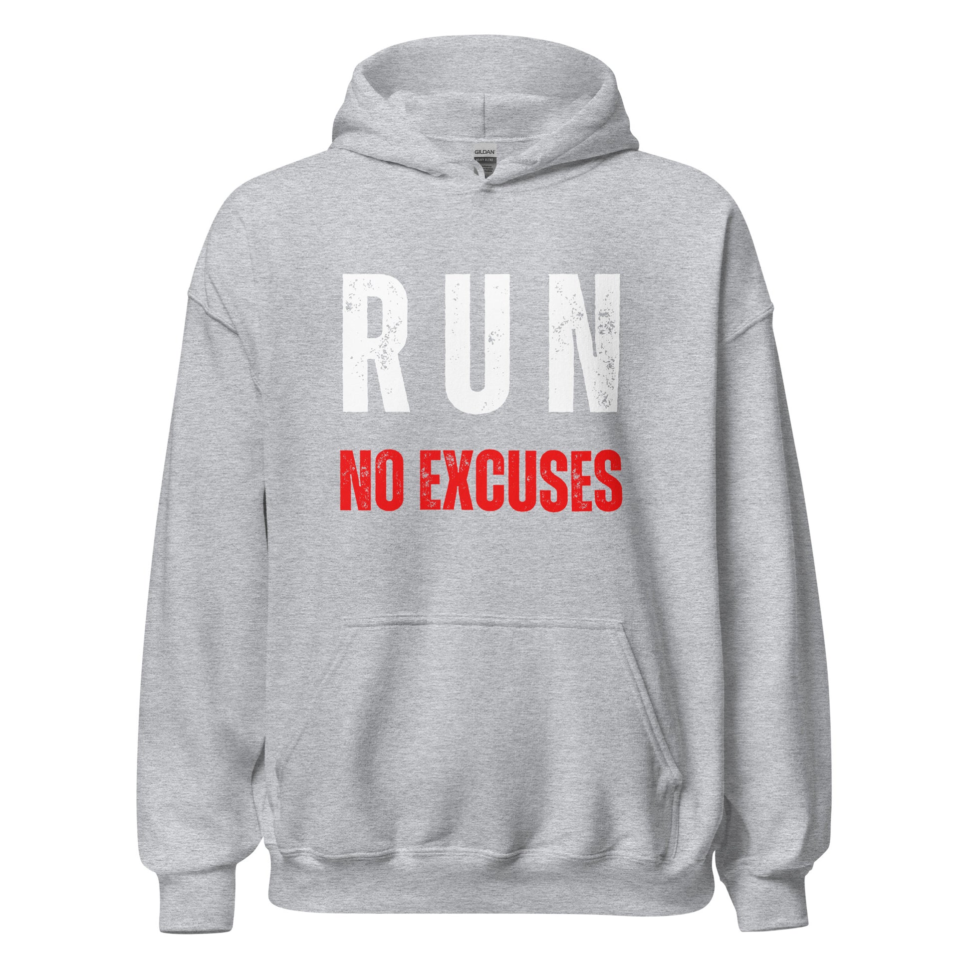 RUN NO EXCUSES HOODIE - Motivational Running Club