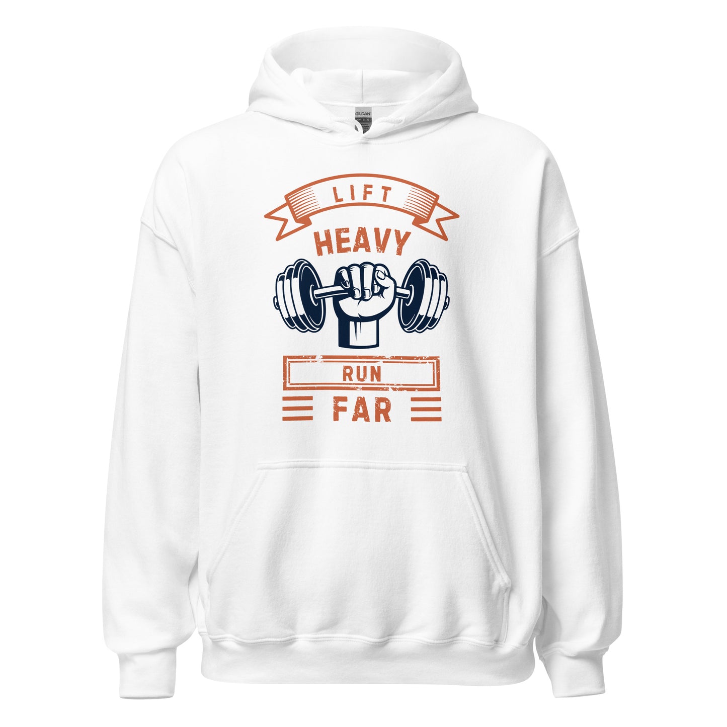 LIFT HEAVY, RUN FAR - HOODIE - Motivational Running Club