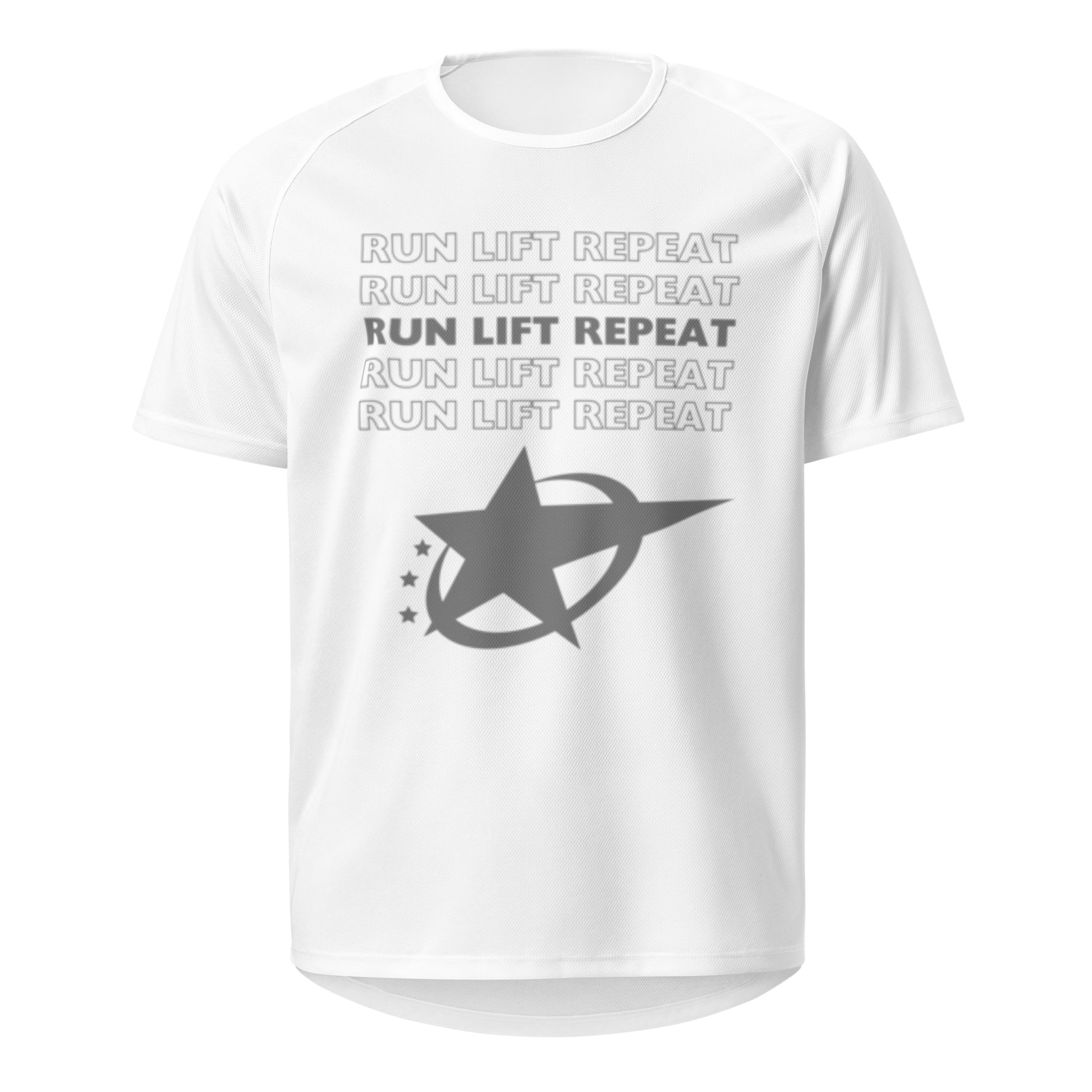 RUN LIFT REPEAT - SPORTS T-SHIRT - Motivational Running Club