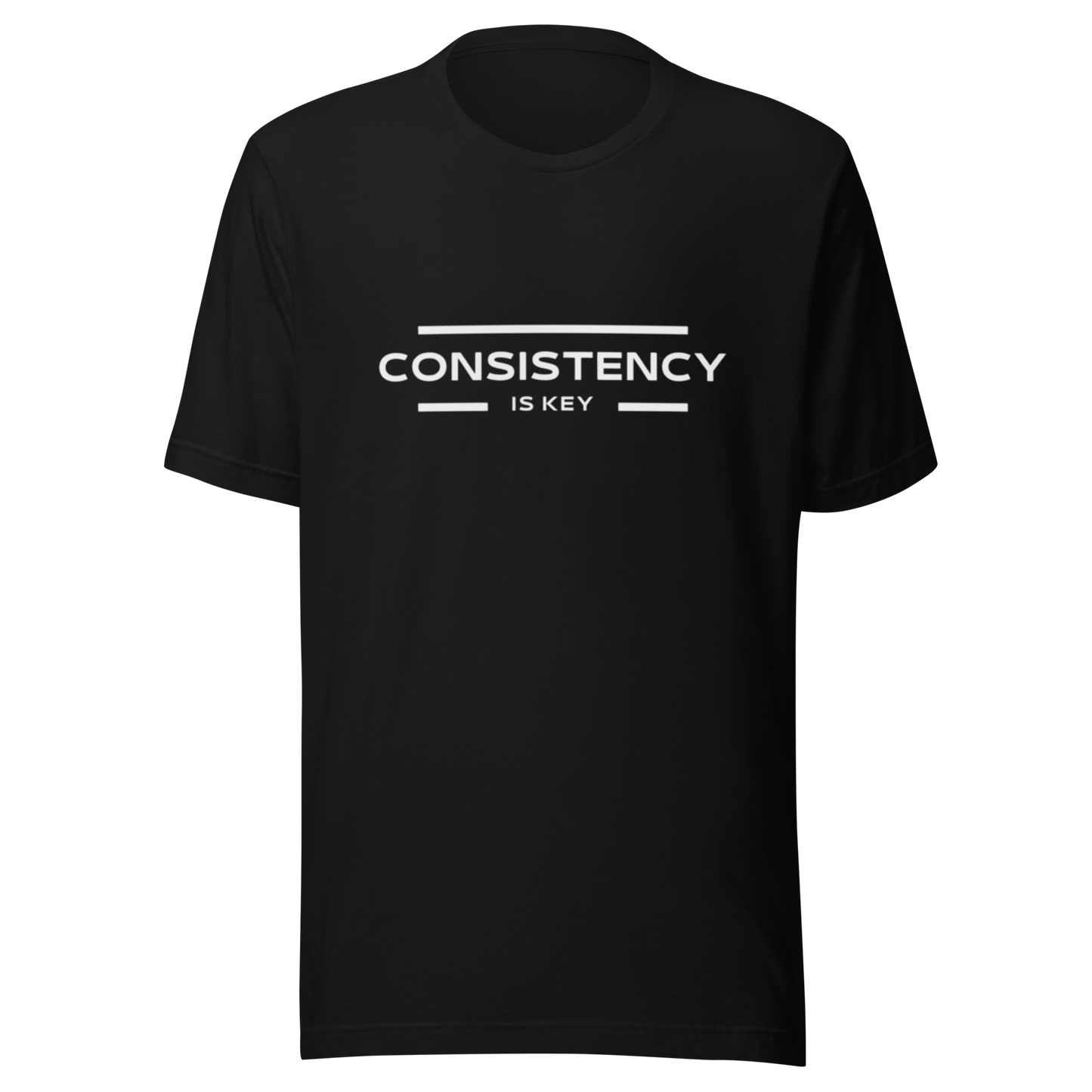 CONSISTENCY IS KEY - BLACK T-SHIRT (PREMIUM) - Motivational Running Club