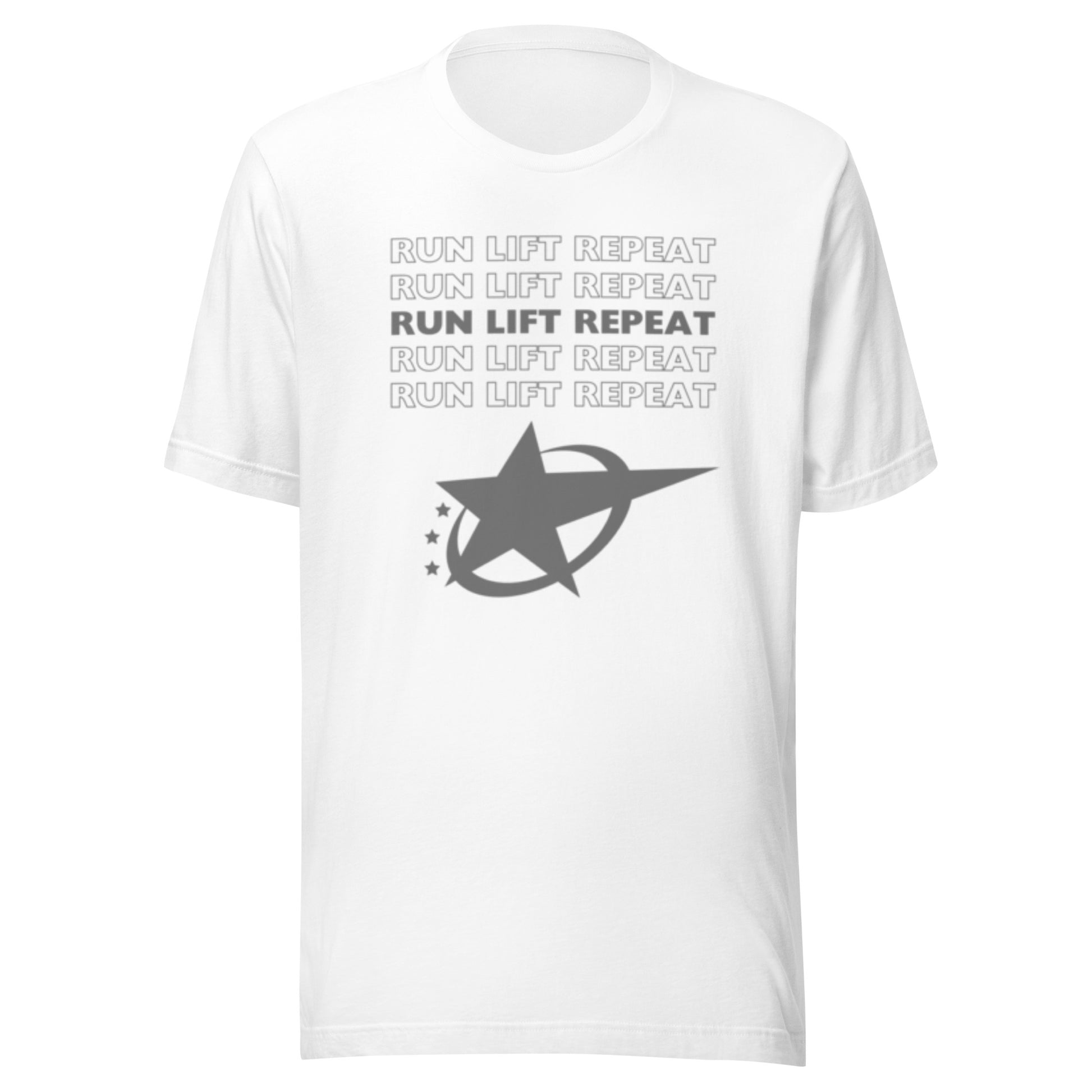 RUN LIFT REPEAT - T-SHIRT - Motivational Running Club